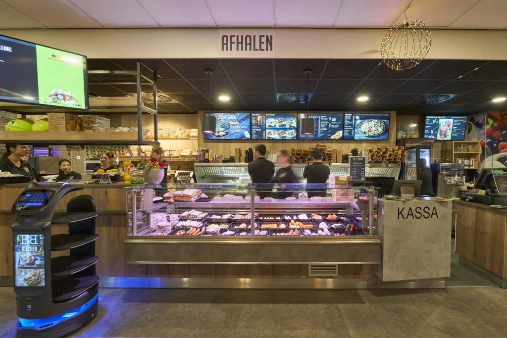 Nummervolgsysteem en menuboards in een horeca zaak