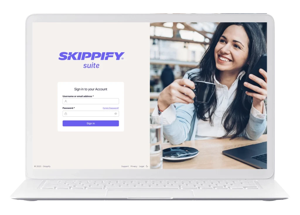 Alle schermen beheren en monitoren we via de Skippify Suite